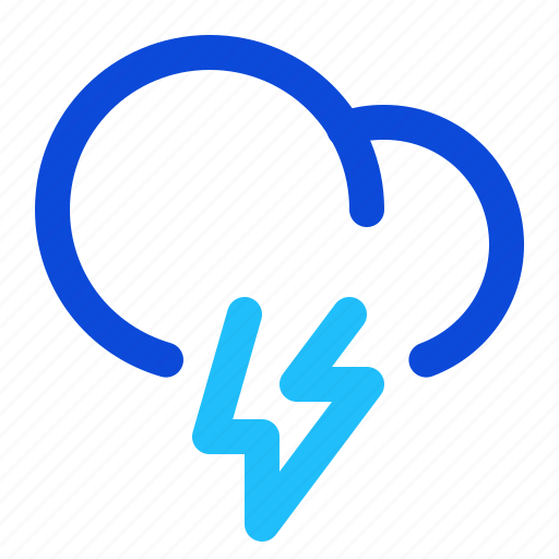Cloud, cloudy, lightning, thunder, weather icon - Download on Iconfinder