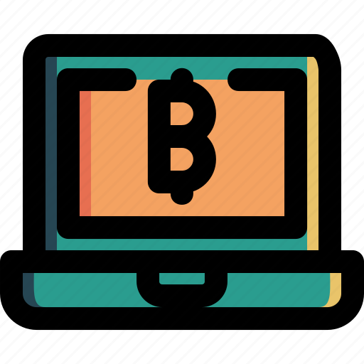 Bitcoin, blockchain, business, cryptocurrency, finance, laptop, money icon - Download on Iconfinder
