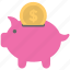 cash, dollar, money, piggy bank, savings 