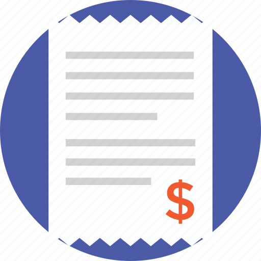 Bank statement, bill, cash receipt, invoice, shopping receipt icon - Download on Iconfinder