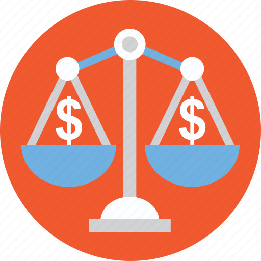 Dollar scale, financial weighing concept, money scale, money weighing, value of money icon - Download on Iconfinder