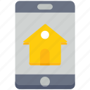 app, building, house, mobile, online, rent, smartphone