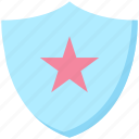 premium, protection, safety, security, shield, star