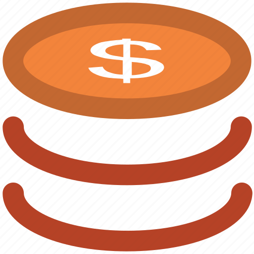 Coins, dollar coins, dollars, money icon - Download on Iconfinder