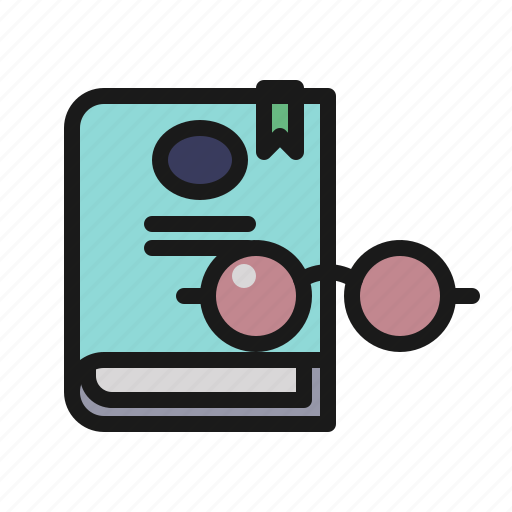 Book, data, education, glasses, learning, read, study icon - Download on Iconfinder