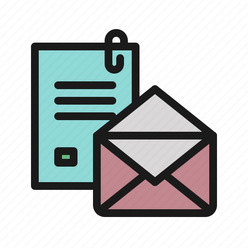 Attach, email, file, letter, mail, message, paper icon - Download on Iconfinder