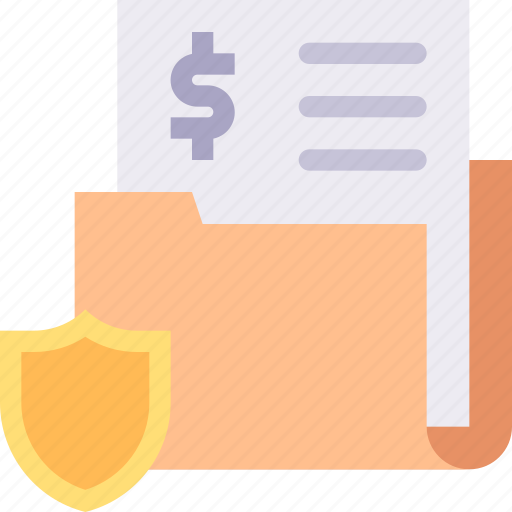 Document, dollar, file, finance, folder, protection, security icon - Download on Iconfinder