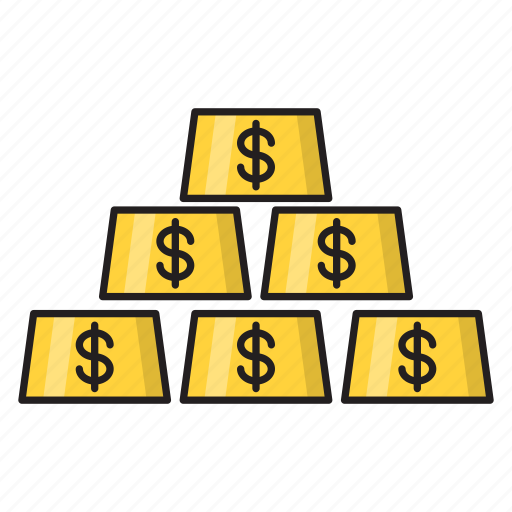 Ingot, finance, gold, dollar, bricks icon - Download on Iconfinder