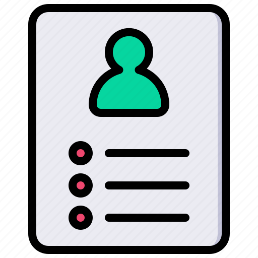Resume, cv, document, profile, job, file, paper icon - Download on Iconfinder