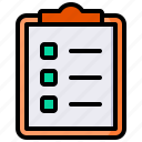 task, list, checklist, clipboard, paper, document, report