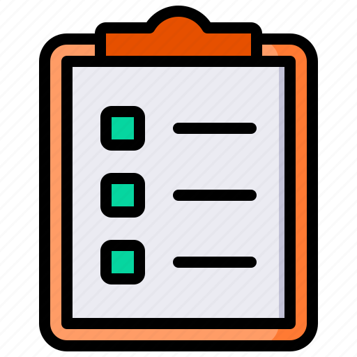Task, list, checklist, clipboard, paper, document, report icon - Download on Iconfinder
