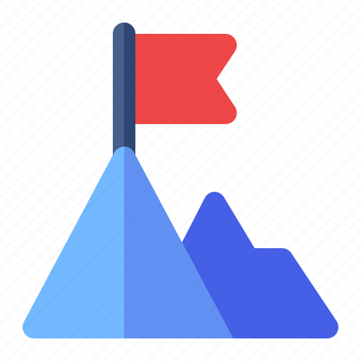 Mountain, goal, reach, mission, success icon - Download on Iconfinder