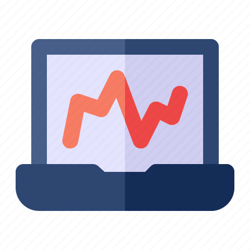 Trading, trade, graph, stock, laptop icon - Download on Iconfinder