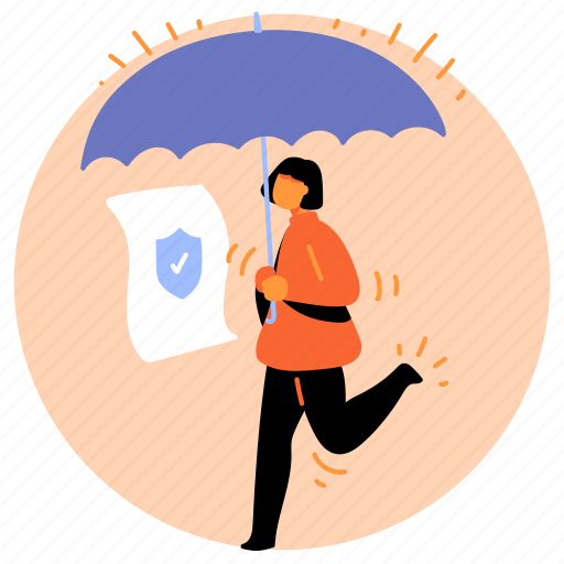 Business, insurance, protection, umbrella, policy, document, contract icon - Download on Iconfinder