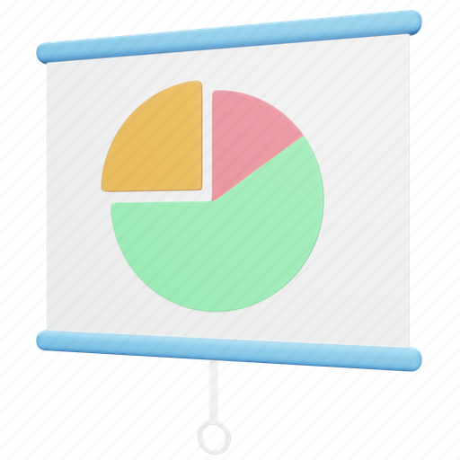 Presentation, analytics, business, chart, finance, graph, marketing 3D illustration - Download on Iconfinder