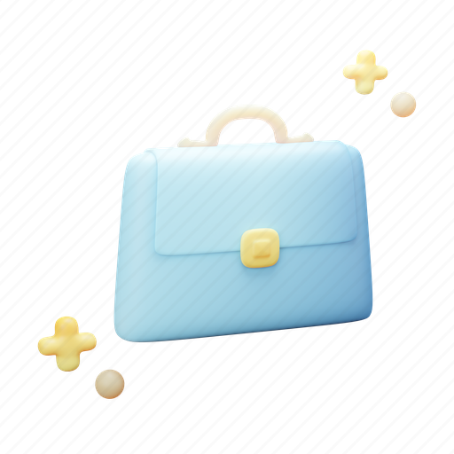 Bag, business, office, travel, businessman, briefcase, work 3D illustration - Download on Iconfinder