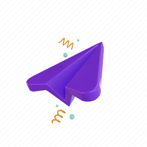 Plane, paper, airplane, fly, flight, origami, illustration 3D illustration - Download on Iconfinder