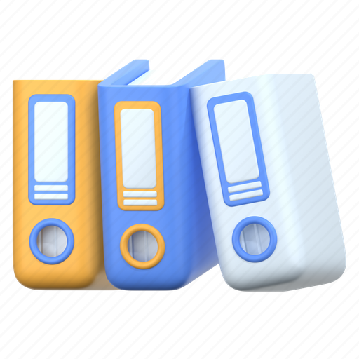 Binder, files binder, document files, report files, document 3D illustration - Download on Iconfinder