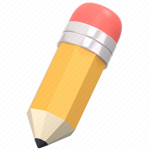 Pencil, pen, write, edit, writing tool 3D illustration - Download on Iconfinder