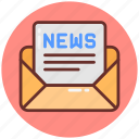news, email, envelope, media, newsletter, newspaper, letter
