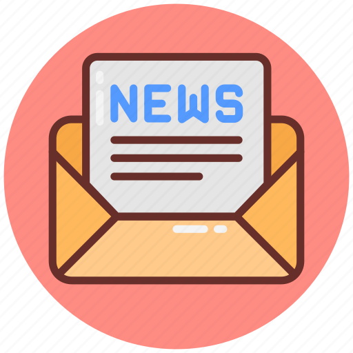 News, email, envelope, media, newsletter, newspaper, letter icon - Download on Iconfinder