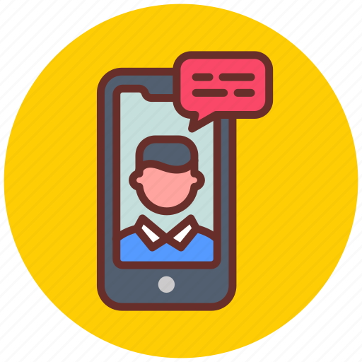 Speech, messaging, bubble, talking, mobile, discussion, communications icon - Download on Iconfinder