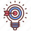 marketing, solution, bulb, light, puzzle, target 