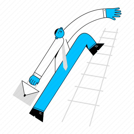 Career, ladder, business, management, marketing, ceo, seo illustration - Download on Iconfinder