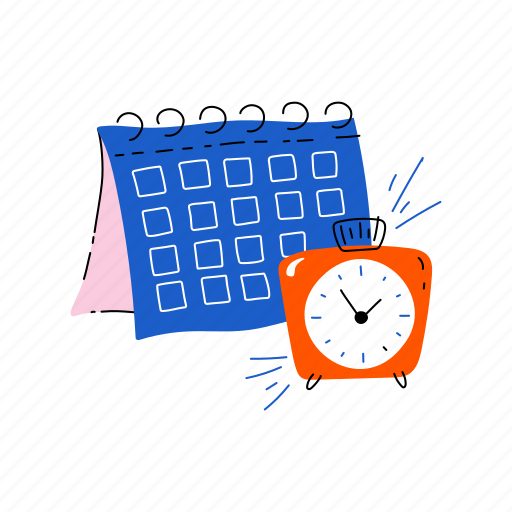 Task, schedule, calendar, date, time, clock, list illustration - Download on Iconfinder