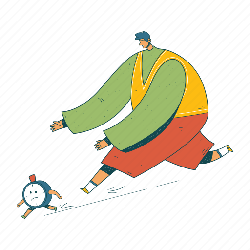 Running, alarm, clock, alert, timer, watch, sport illustration - Download on Iconfinder