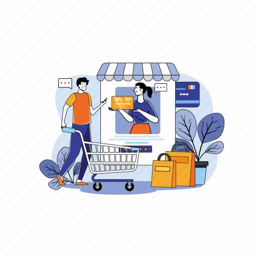 Online shopping, box, supermarket, e-commerce, product, money, delivery illustration - Download on Iconfinder