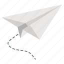 paper plane, folded paper, send message, send mail, plane