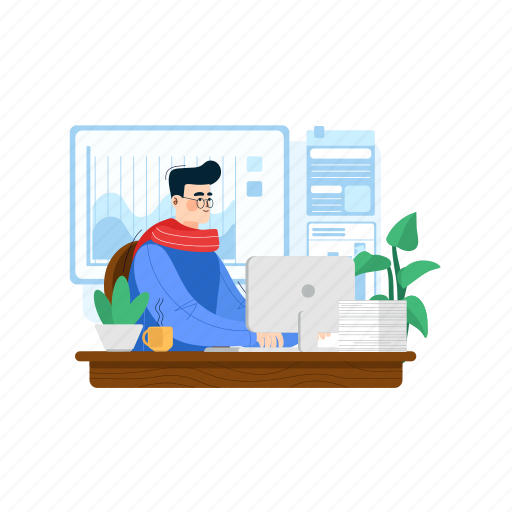 Seo, team, marketing, digital, technology, connection, office illustration - Download on Iconfinder