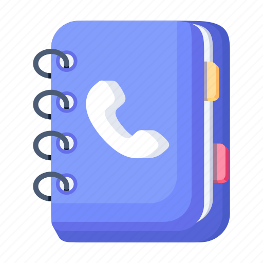 Phone diary, phone book, phone directory, contact book, dial book icon - Download on Iconfinder