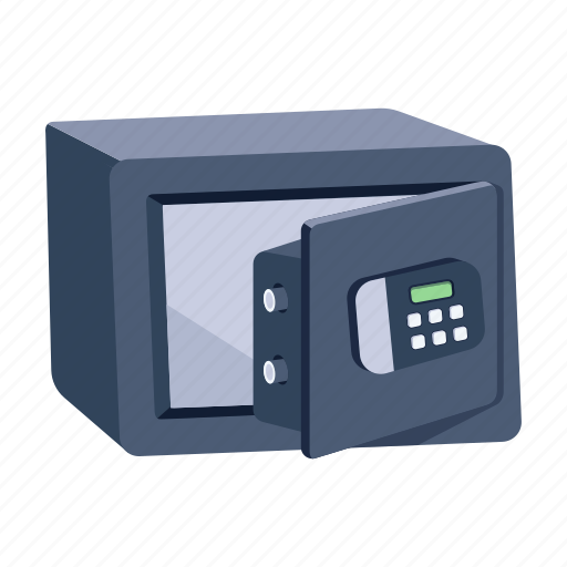 Vault, bank safe, bank locker, safe box, digital locker icon - Download on Iconfinder
