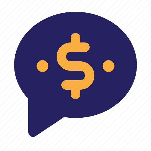 Dollar, bubble, chat, money, message, business, finance icon - Download on Iconfinder