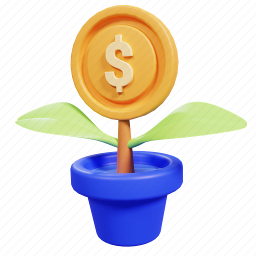 Plant, money, leaf, profit, increase, coin, dollar icon - Download on Iconfinder