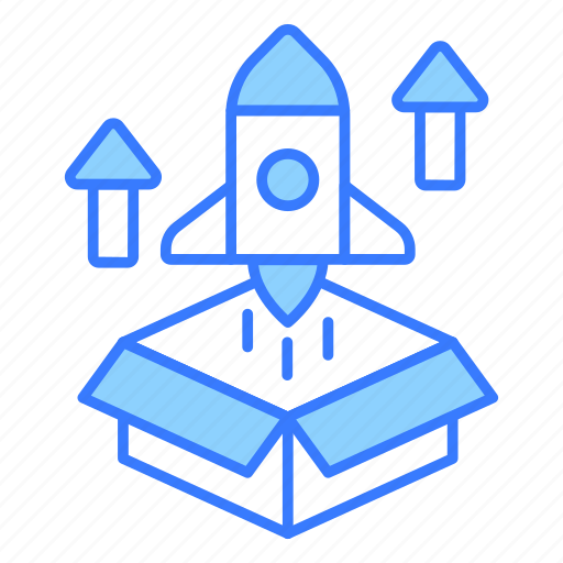 Product, release, business, startup, rocket, package, launch icon - Download on Iconfinder