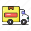 delivery, truck, van, conveyance, transport, cargo, vehicle 