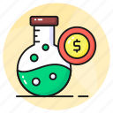 financial, research, alchemy, experiment, flask, chemical, economic