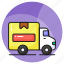 delivery, truck, van, conveyance, transport, cargo, vehicle 
