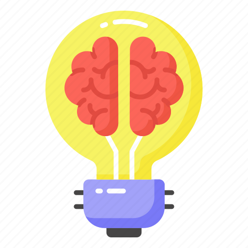 Innovative, thinking, creative, brainstorming, idea, brain, luminous icon - Download on Iconfinder
