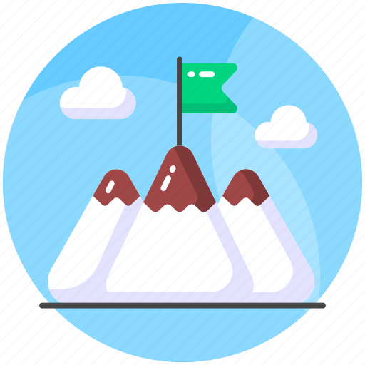 Mission, milestone, achievement, peaks, hills, mountains, success icon - Download on Iconfinder