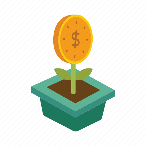 Dollar, plant, money, growth, investment icon - Download on Iconfinder