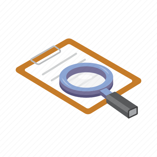 Magnifier, search, glass, board, paper icon - Download on Iconfinder