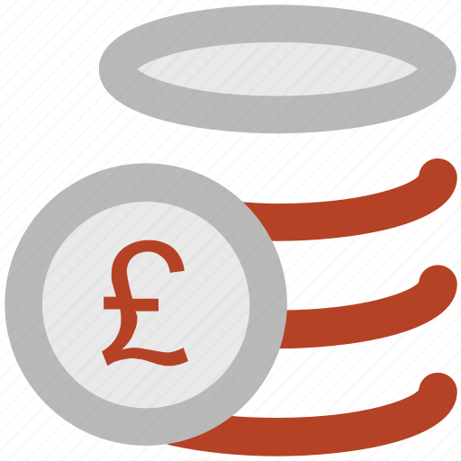 Coins stack, currency, financial, money, pound coin, pound sign icon - Download on Iconfinder