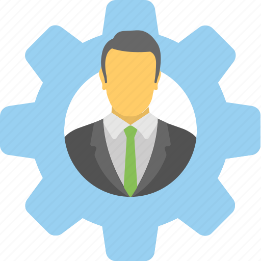 Business management, businessman, industrialist, project management, technical gear icon - Download on Iconfinder