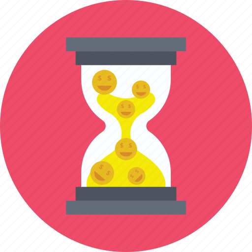 Clock with dollars, financial importance, time importance, time is money, time is valuable icon - Download on Iconfinder