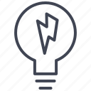 bolt, idea, lightening, bulb, business, light, lightning