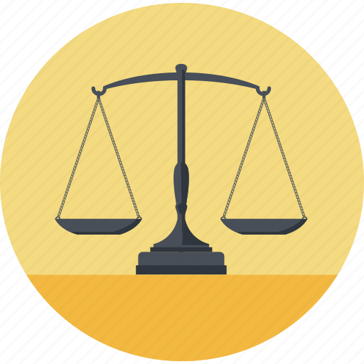 Balance, business, law, lawyer, round icon - Download on Iconfinder